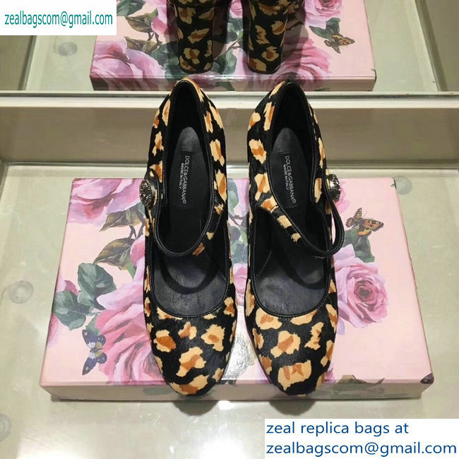 Dolce  &  Gabbana Leopard Print Pony Hair Pumps 02 2019